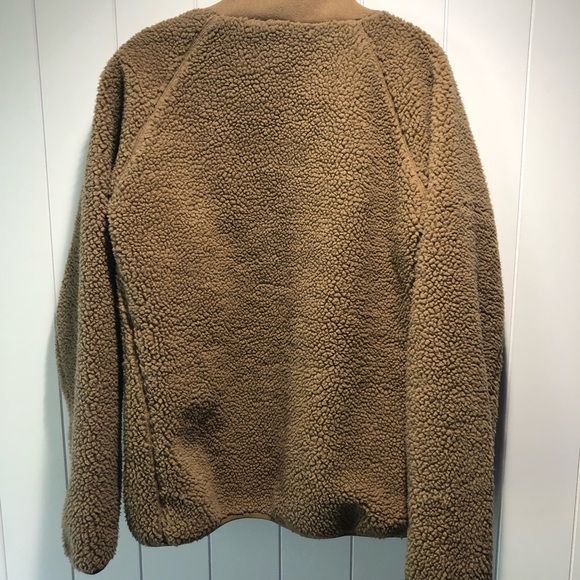 John Galt Sherpa shearling fleece teddy bear jacket lined multi pocket M/L - Picture 2 of 9